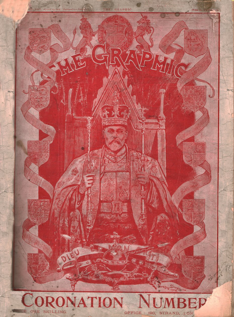 Kröning av kung Edward VII, omslag till The Graphic magazine, 13 augusti 1902. av Unbekannt