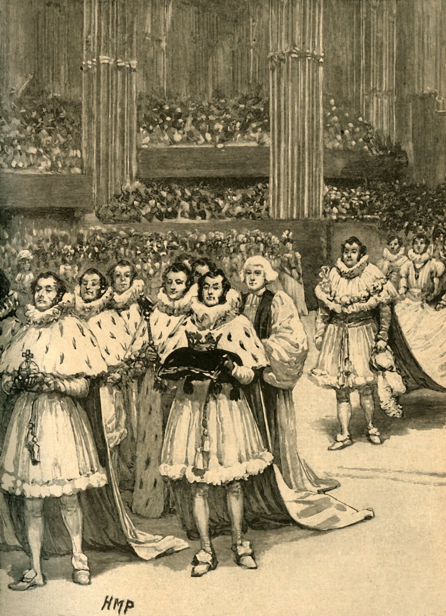 Kröning av kung William IV: den kungliga processionen, Westminster Abbey, London, 1830 c1890. av Unbekannt