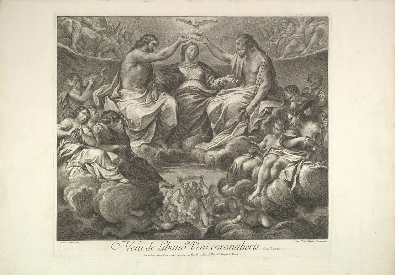 Jungfruns kröning, 1741. av Unbekannt