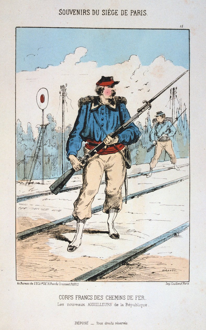 Corps Francs des Chemins de Fer, belägringen av Paris, 1870-1871 av Unbekannt