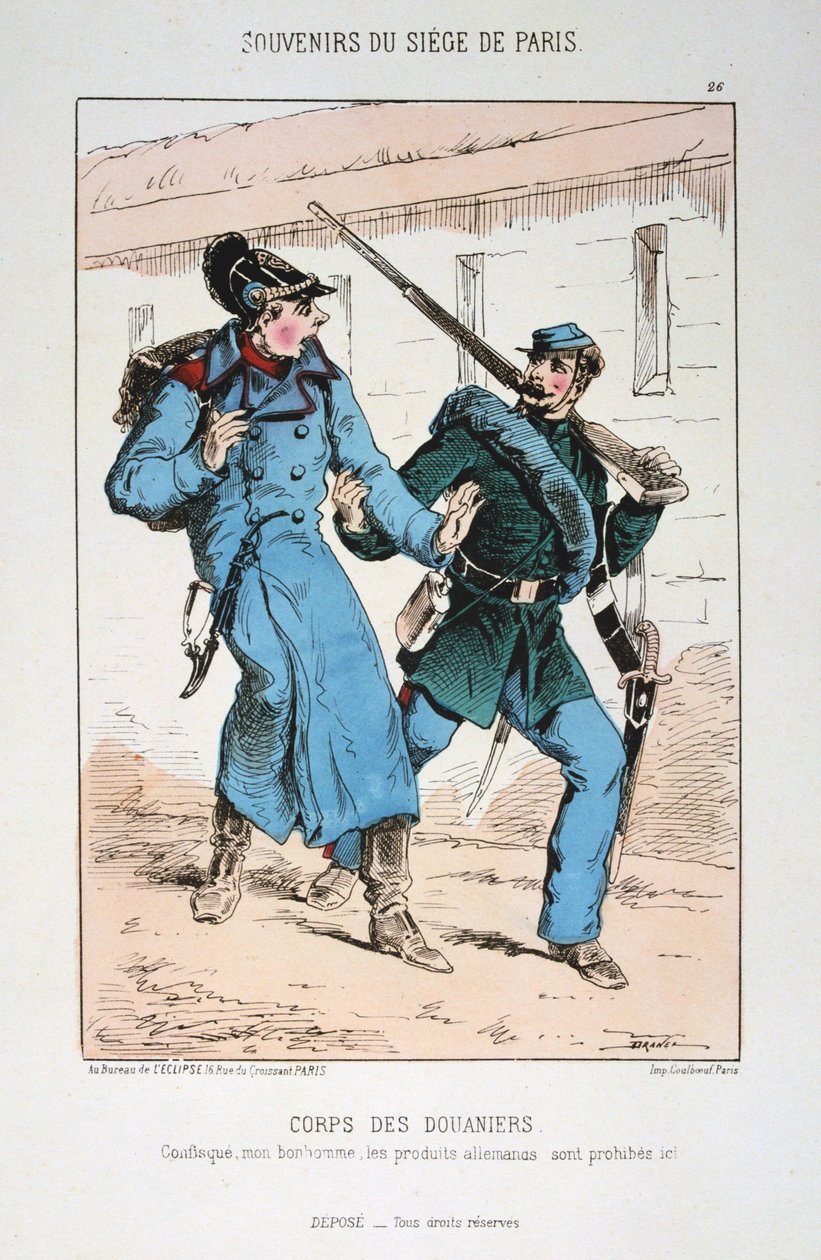Corps des Douaniers, belägringen av Paris fransk-preussiska kriget, 1870-1871. av Unbekannt