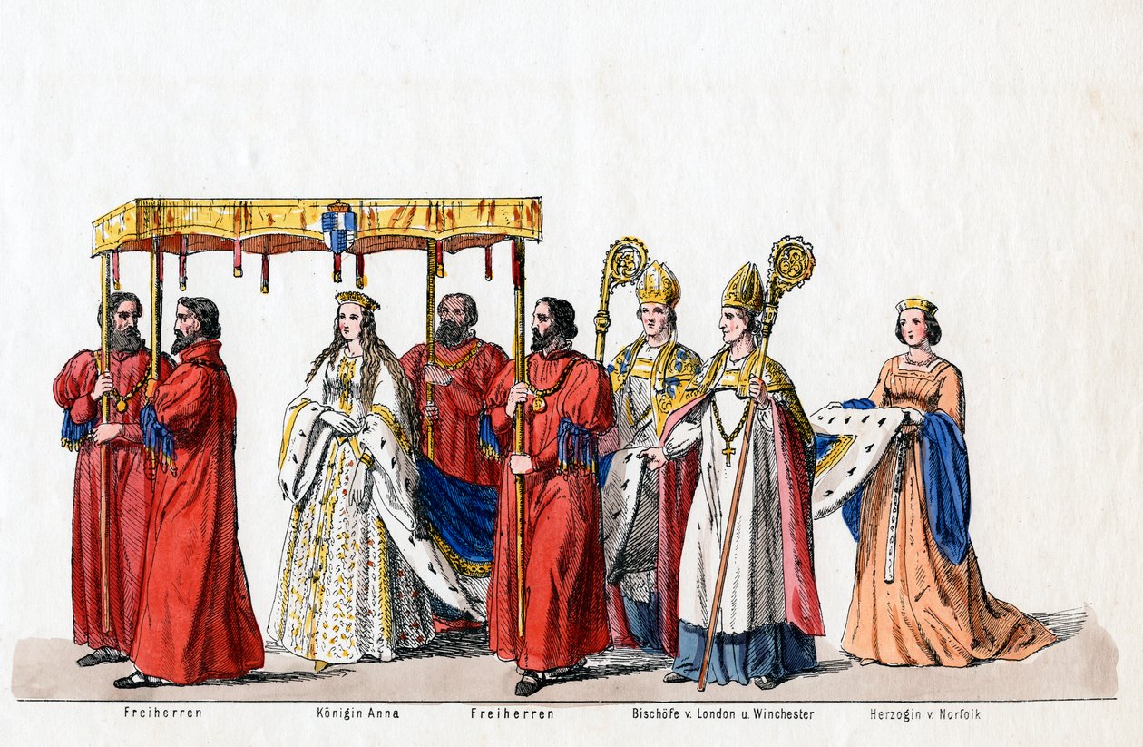 Kostymdesigner för Shakespeares pjäs Henry VIII, 1800-talet. av Unbekannt