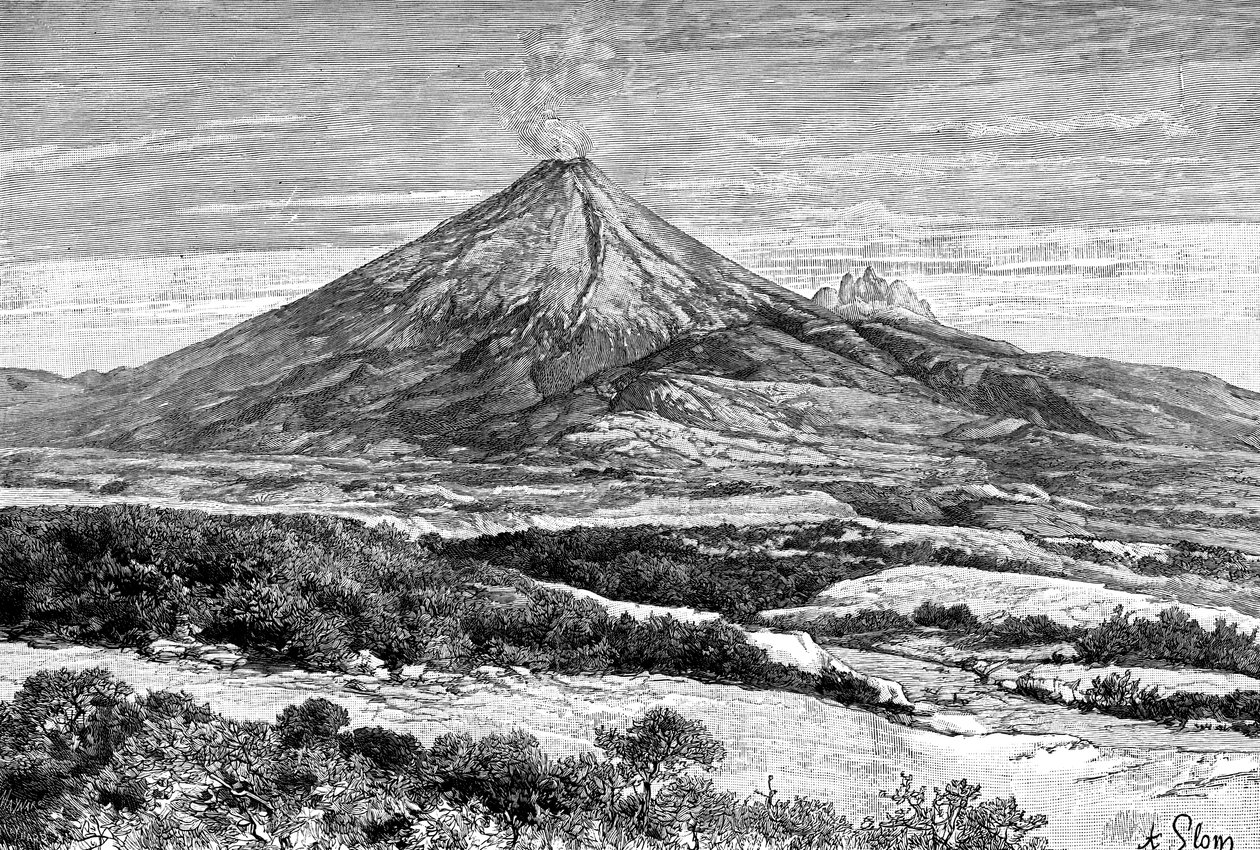 Cotopaxi vulkan, Ecuador, 1895 av Unbekannt