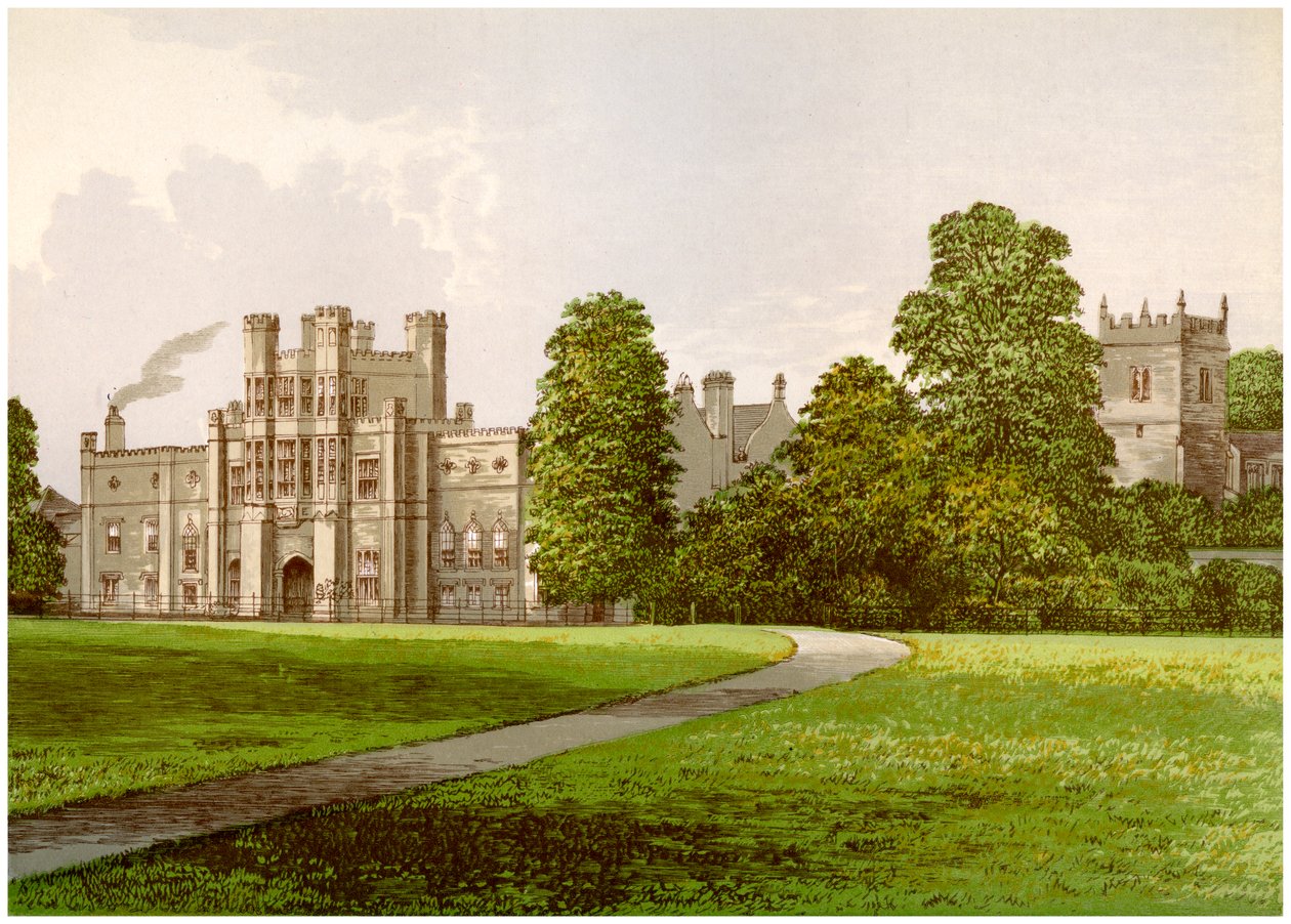 Coughton Court, Warwickshire, hem för Baronet Throckmorton, c1880 av Unbekannt