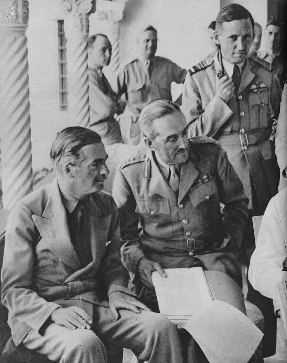 Krigsrådet i Alger: Mr Churchill med hans kaptener, 1943 av Unbekannt