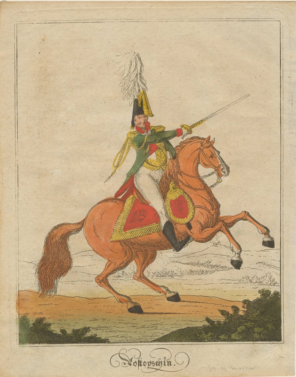 Greve Fjodor Vasilyevich Rostopchin 1763-1826, 1812 av Unbekannt