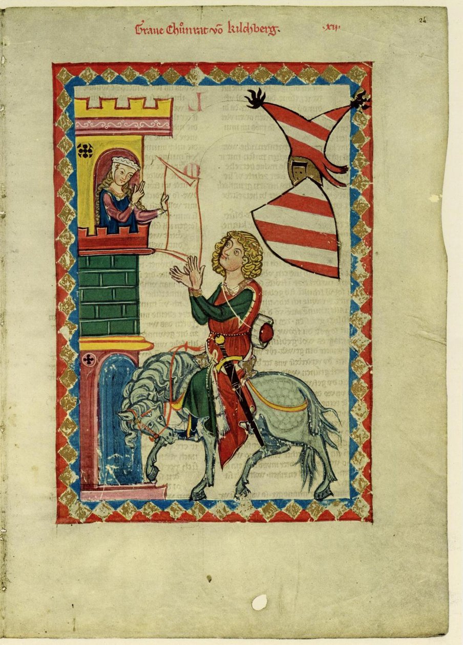 Greve Konrad von Kirchberg från Codex Manesse, mellan 1305 och 1340 av Unbekannt