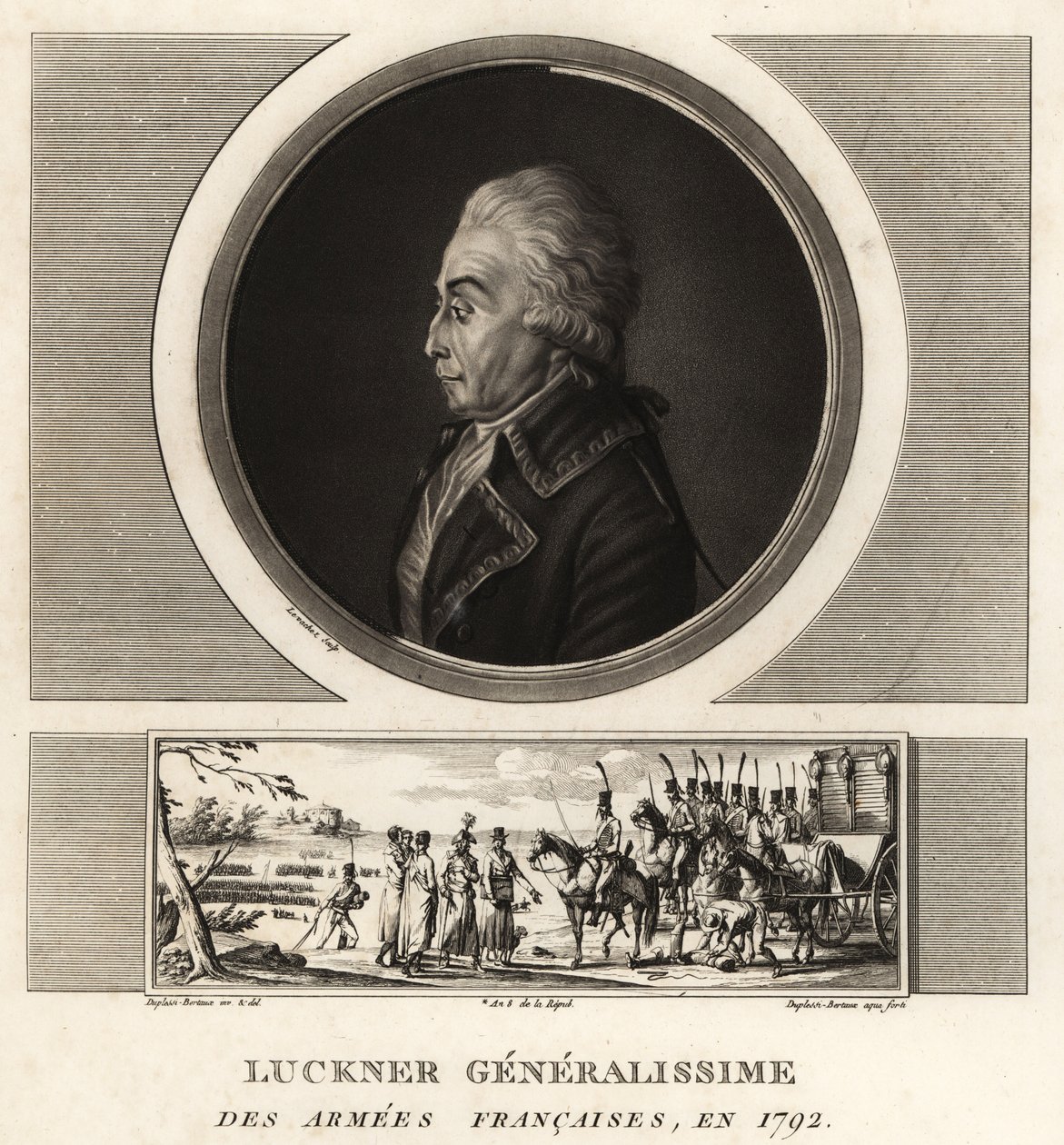 Greve Nicolas Luckner, fransk revolutionär general, Generalissime des Armees Francaises, avrättad 1794 av Unbekannt