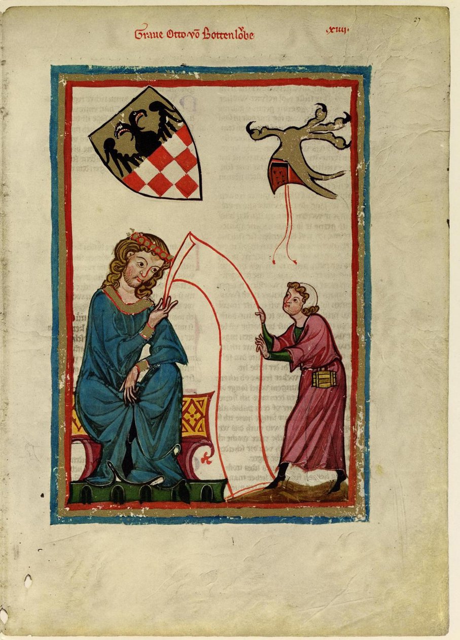 Greve Otto von Botenlauben från Codex Manesse, mellan 1305 och 1340 av Unbekannt