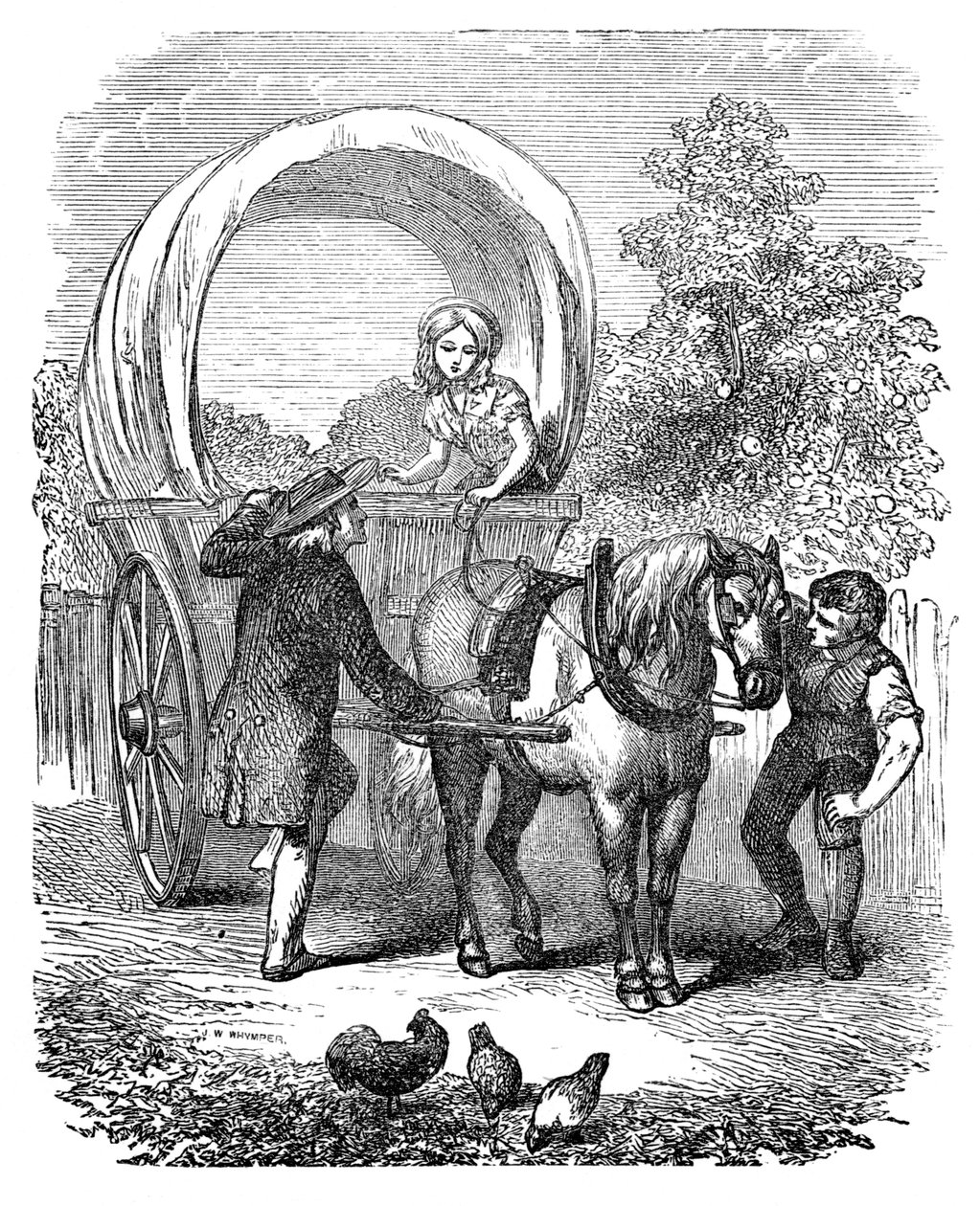 Lantbärarvagn med huv, c1882 av Unbekannt