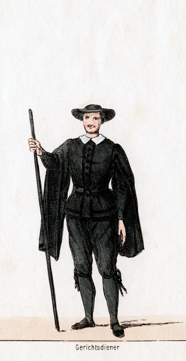Hofvaktmästare, kostymdesign för Shakespeares pjäs, Henry VIII, 1800-talet av Unbekannt