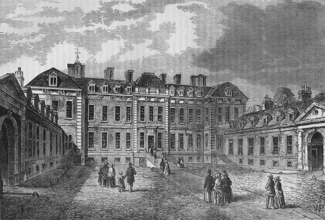 Courtyard of Montagu House, Great Russell Street, Bloomsbury, London, 1830 1878 av Unbekannt