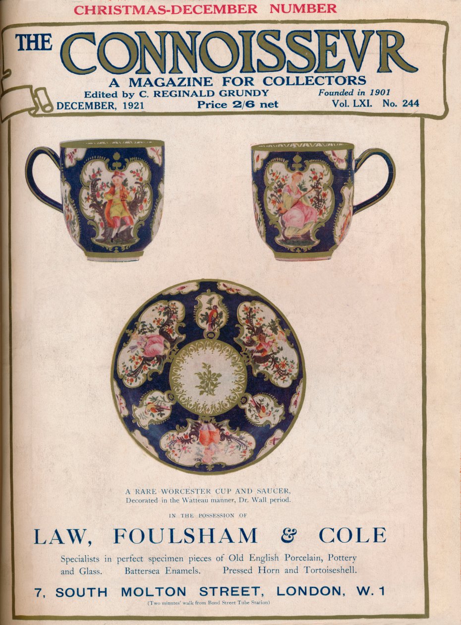 Omslag till The Connoisseur, december 1921 av Unbekannt