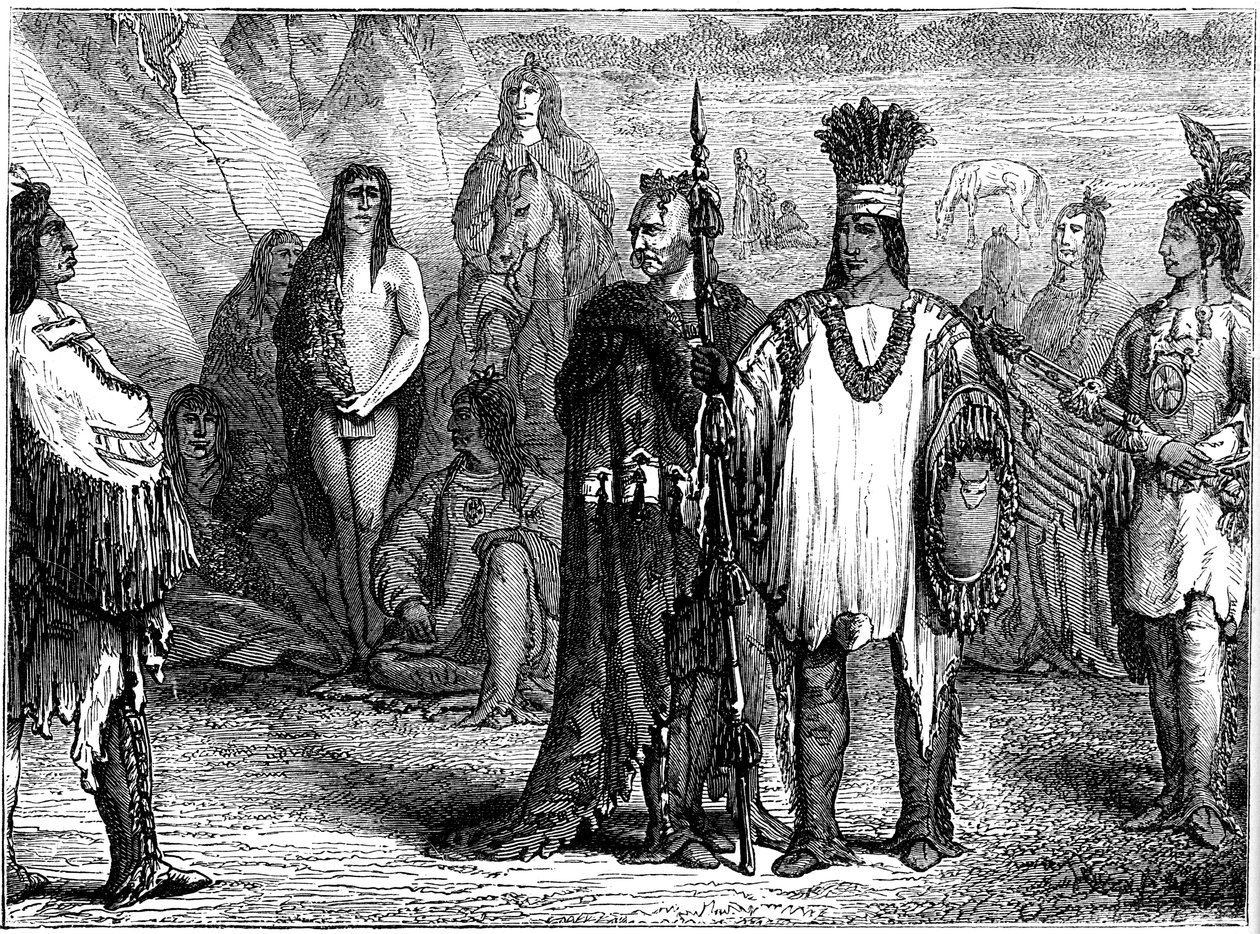 Creek Indians, tidigt 1800-tal c1880 av Unbekannt