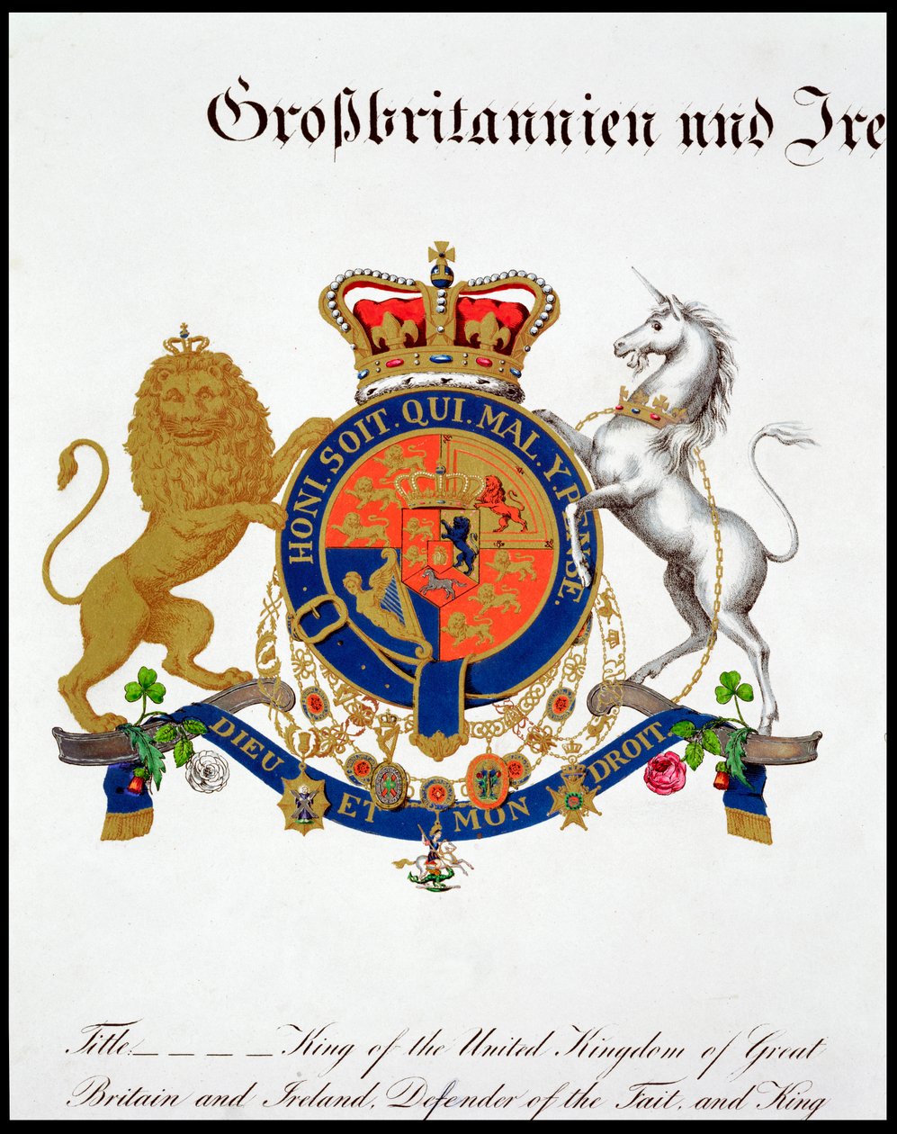 Vapen av kungen av Storbritannien och Irland och Hannover, 1800-talet av Unbekannt