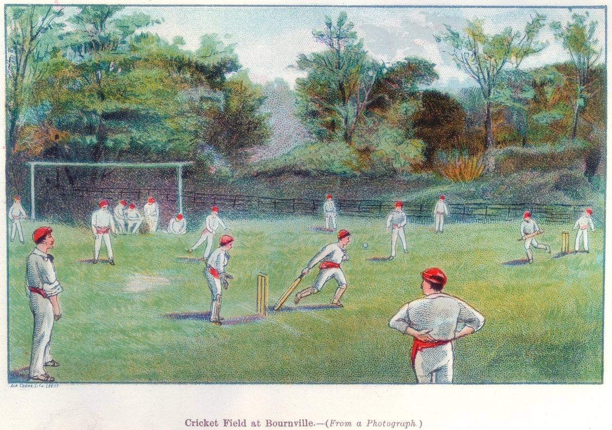 Cricketfältet i Bournville, 1892 av Unbekannt