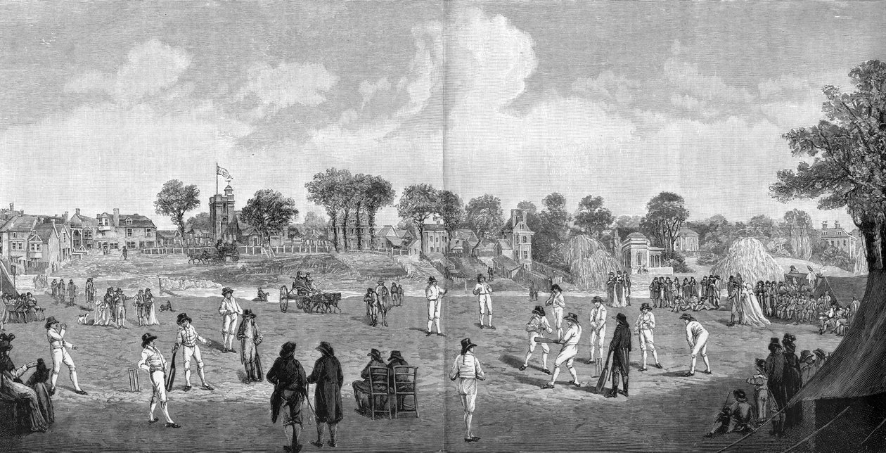 Cricket vid Moulsey Hurst, 1890 av Unbekannt