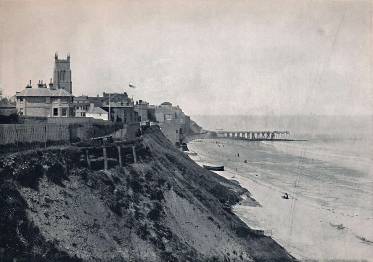 Cromer - Visar kyrkan på klipporna, 1895 av Unbekannt