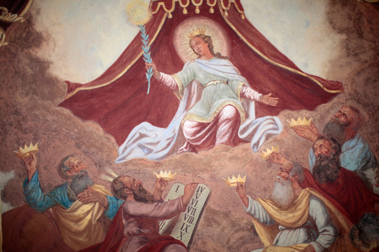 Krönt Mary fresk i Loreto kyrka; Prag, Tjeckien av Unbekannt