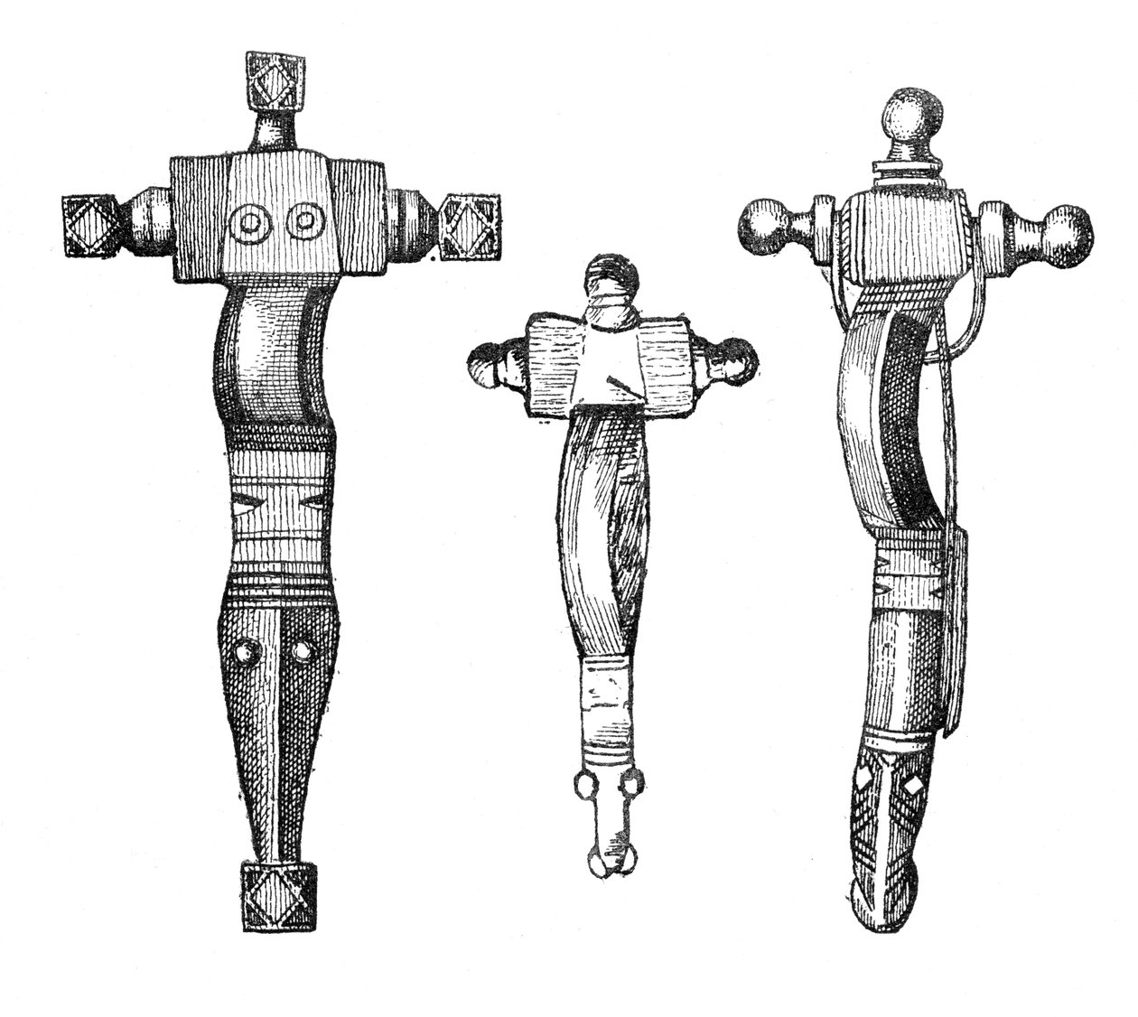 Korsformade fibulae, 1893 av Unbekannt