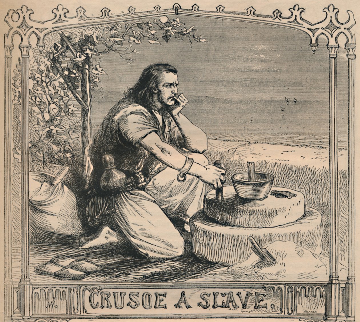Crusoe en slav, c1870 av Unbekannt