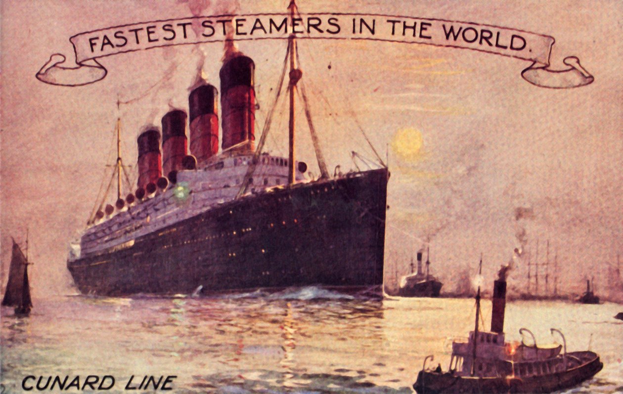 Cunard Line - Världens snabbaste ångfartyg, c1910-talet. av Unbekannt
