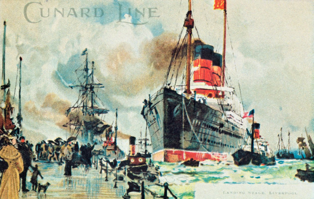 Cunard Line, Landing Stage, Liverpool, c1900. av Unbekannt