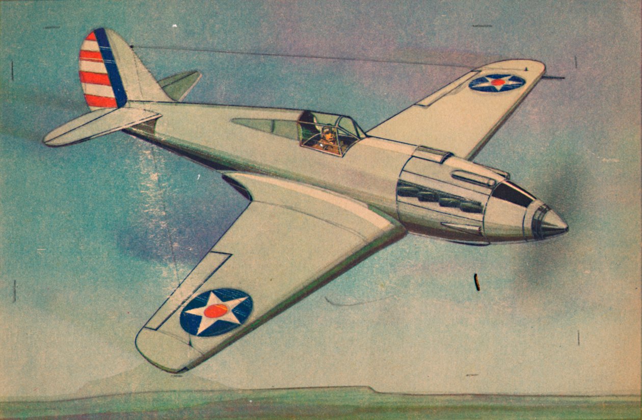 Curtis X.P.40 Fighter Monoplane, c1944. av Unbekannt