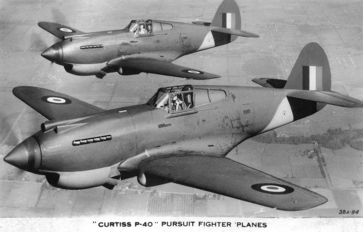 Curtiss P-40 jaktflygplan av Unbekannt