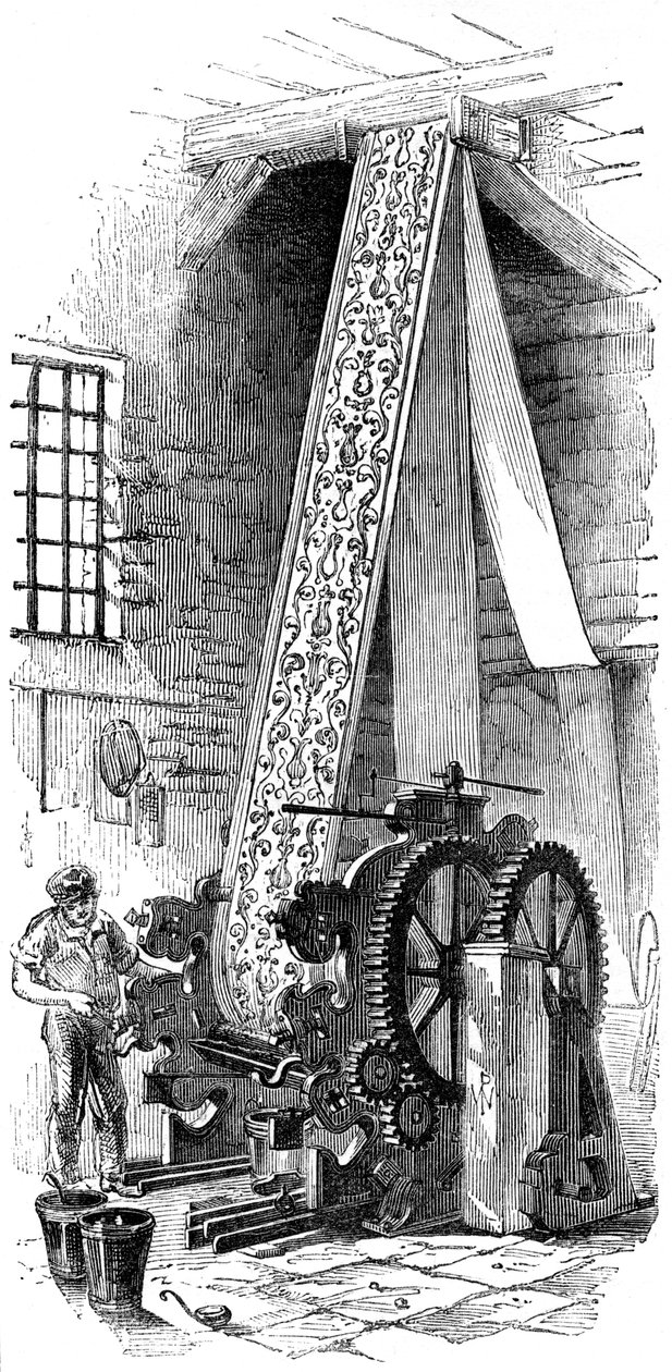 Cylindertryckmaskin, 1886 av Unbekannt