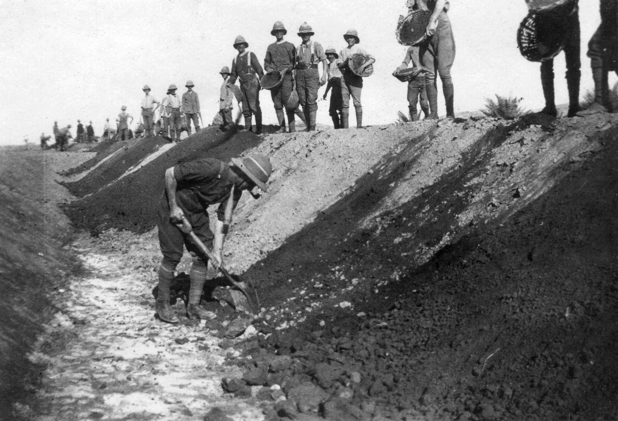 D Company, 15 RWR-arbetsgrupp, nära Bagdad, 1918 av Unbekannt