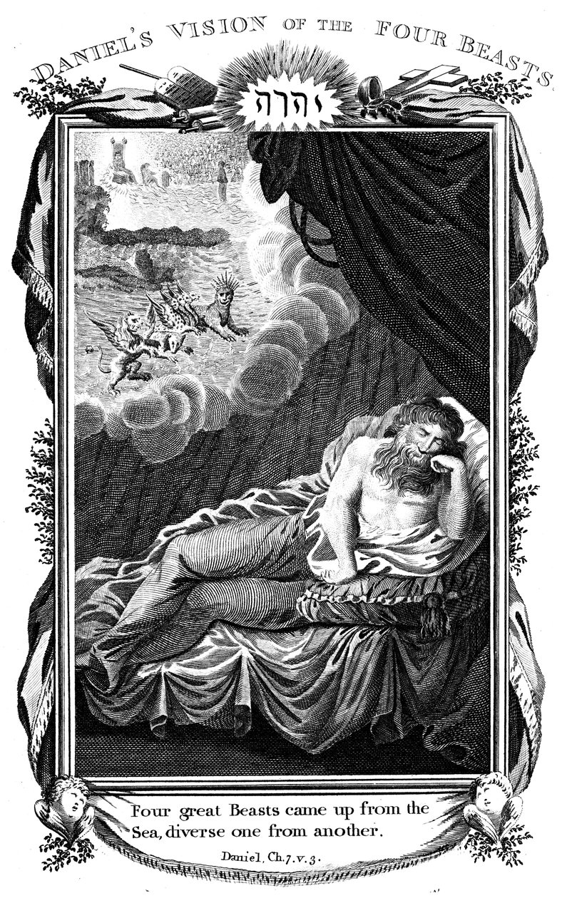 Daniels vision av odjuren, 1804 av Unbekannt