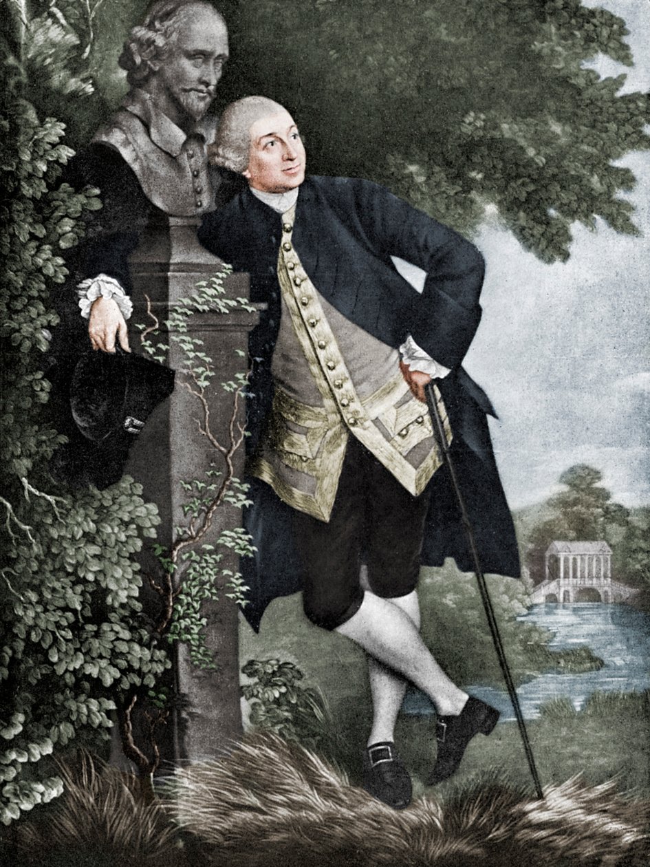 David Garrick 1717-1779, engelsk skådespelare, dramatiker, teaterchef och producent, 1905 av Unbekannt