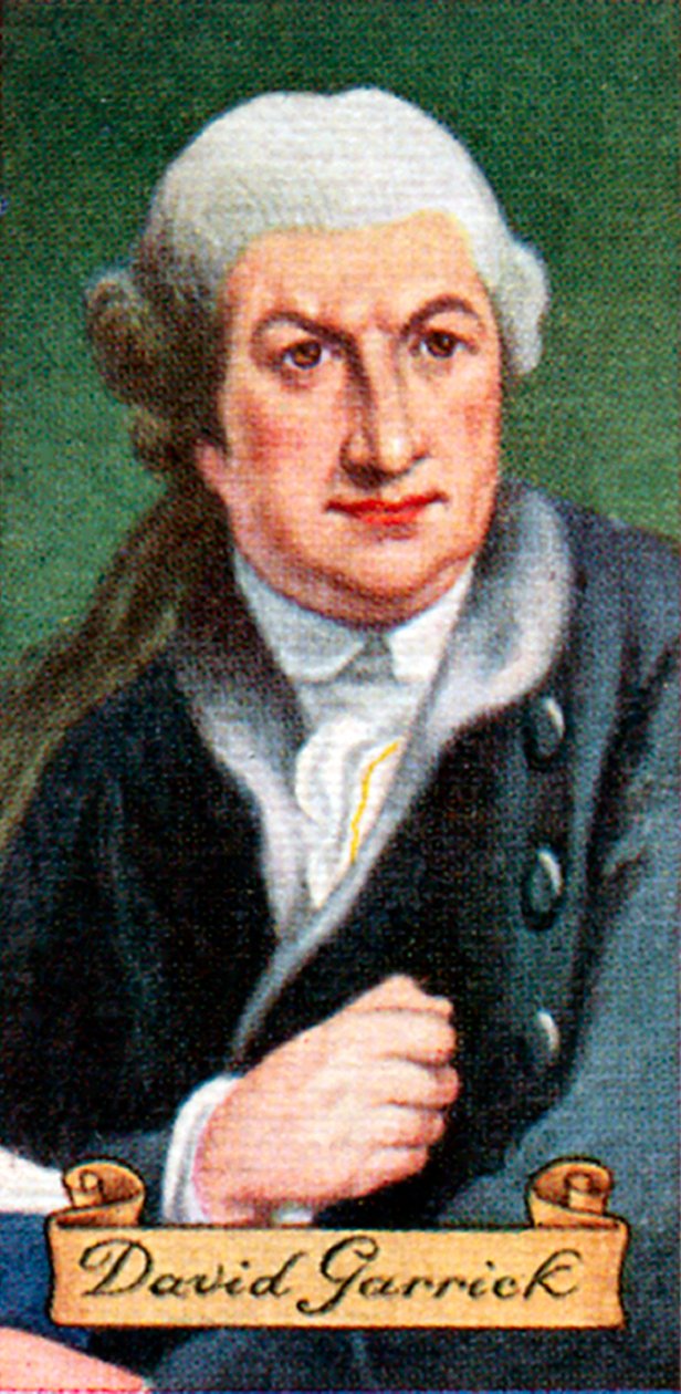David Garrick, hämtat från en serie cigarettkort, 1935 av Unbekannt