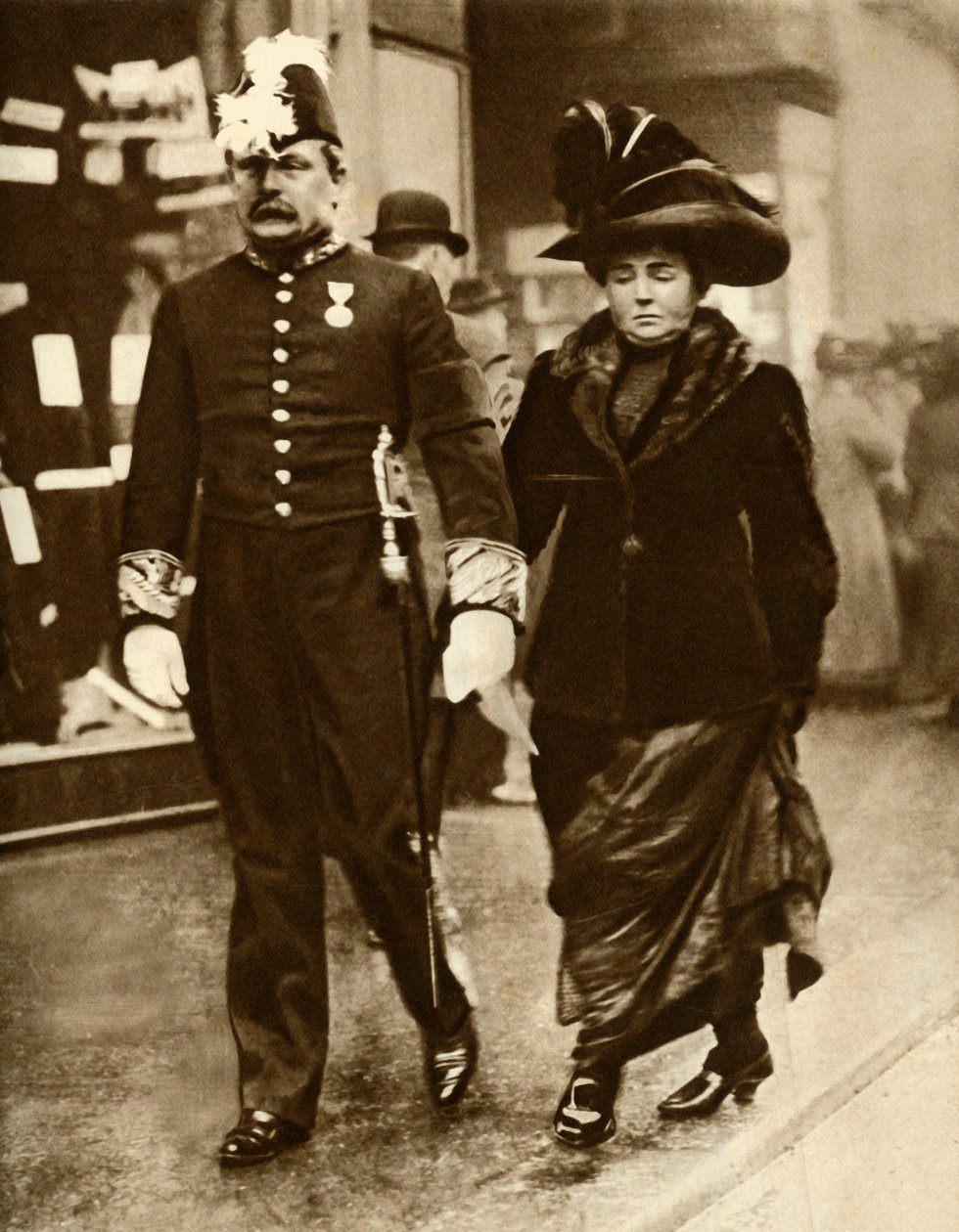 David Lloyd George och hans fru Margaret, 1910, 1935. av Unbekannt