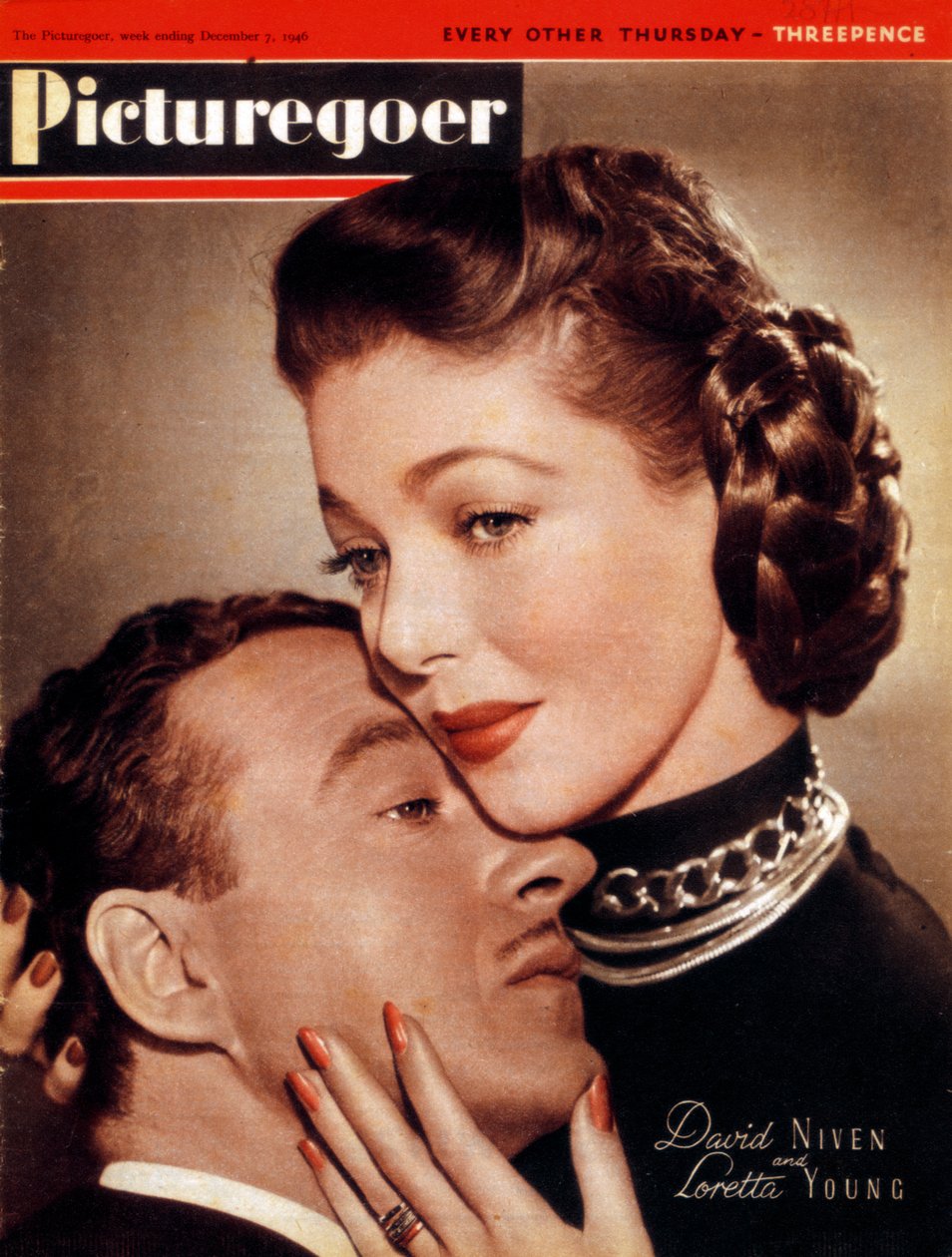 David Niven 1910-1983 och Loretta Young 1913-2000, skådespelare, 1946 av Unbekannt