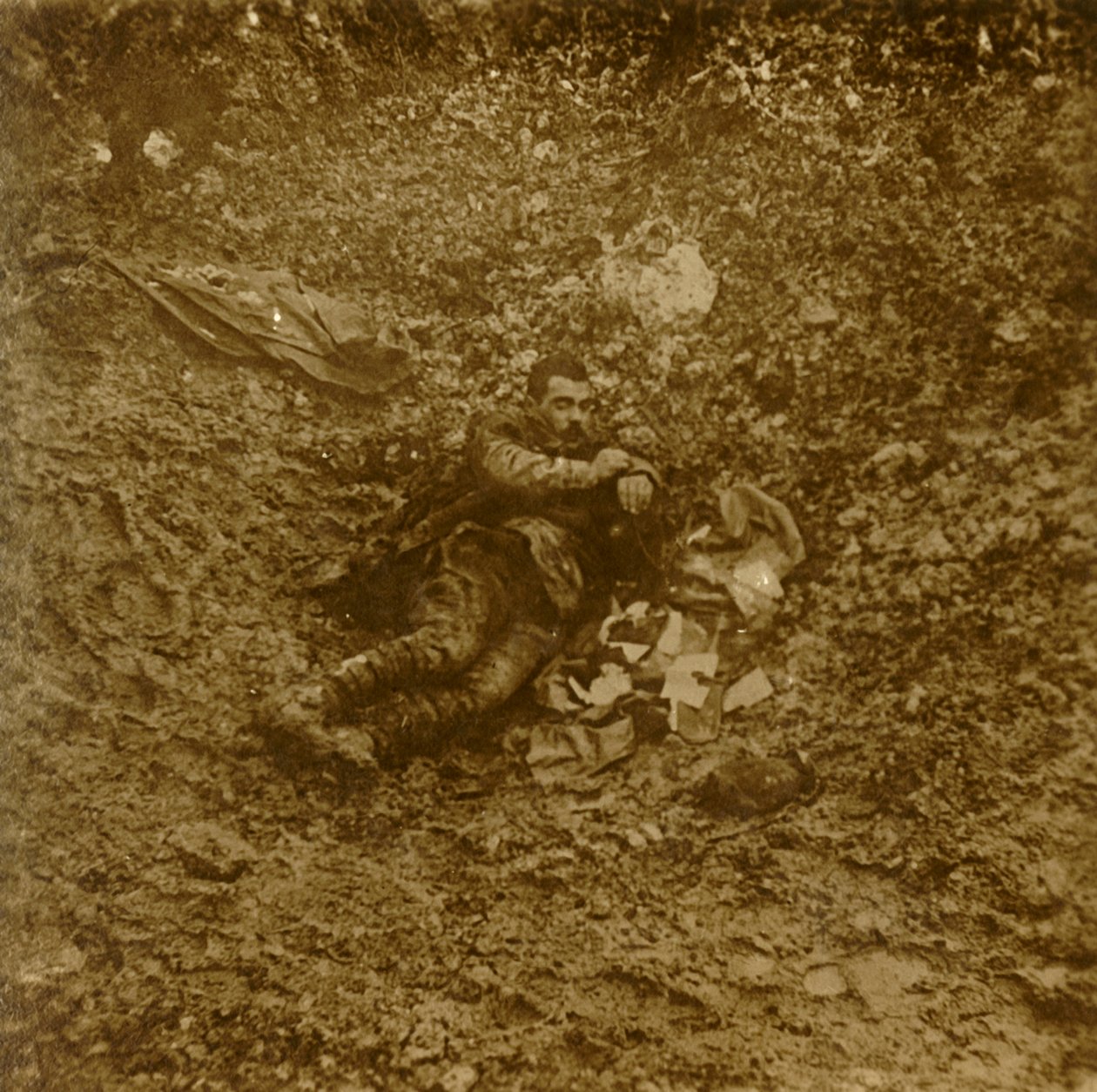 Död tysk soldat, Verdun, norra Frankrike, c1914-c1918 av Unbekannt