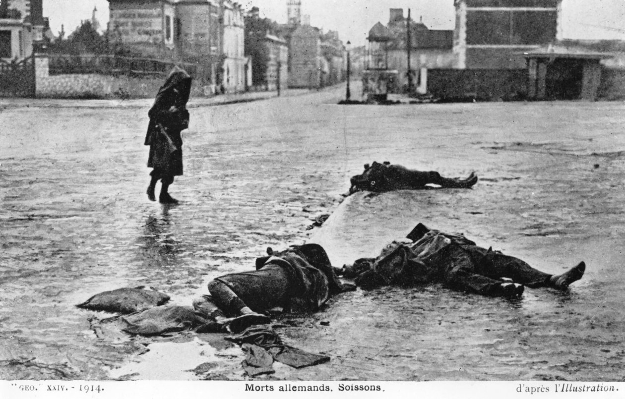 Döda tyska soldater, Soissons, Frankrike, 1914 av Unbekannt