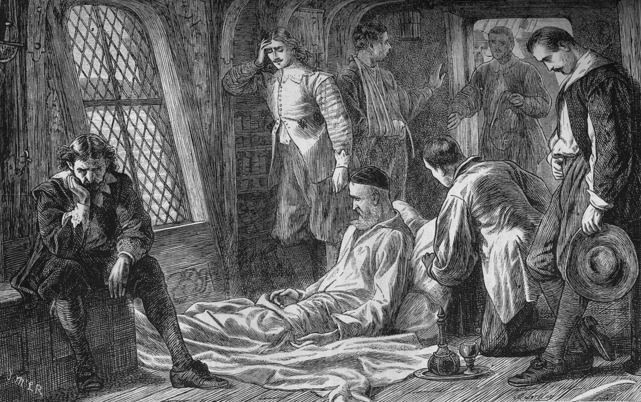 Amiral Blakes död, 7 augusti 1657, c1880 av Unbekannt