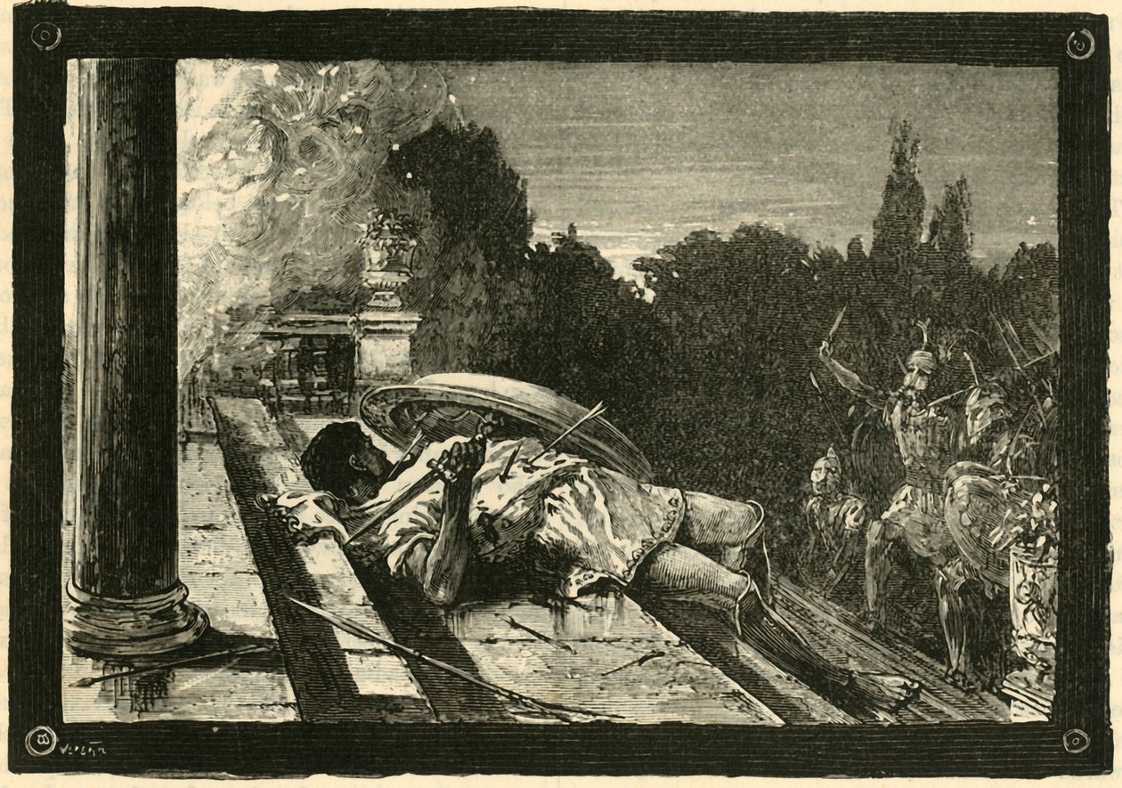 Alcibiades död, 1890. av Unbekannt