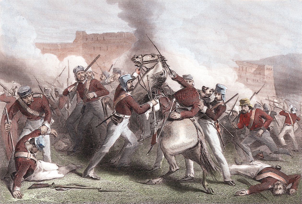 Brigadier Adrian Hopes död, indiskt myteri, 15 april 1858 av Unbekannt