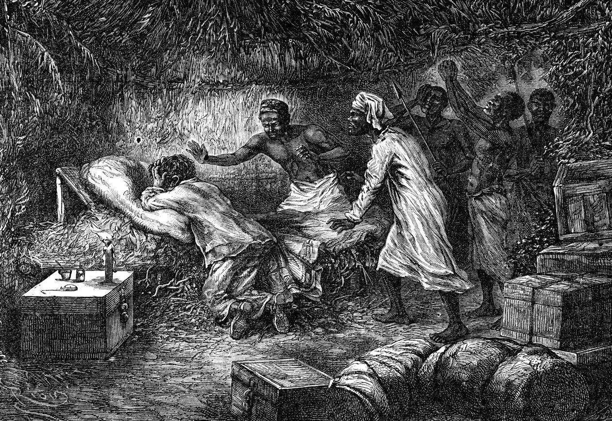 David Livingstones död, skotsk missionär och upptäcktsresande, 1 maj 1873 1877 av Unbekannt