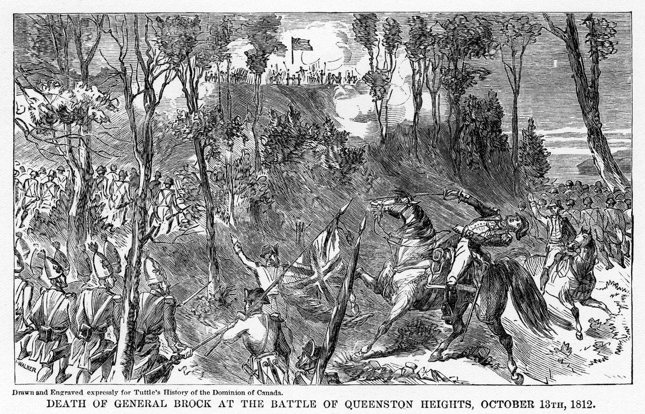 General Brocks död i slaget vid Queenston Heights, 13 oktober 1812, 1877 av Unbekannt