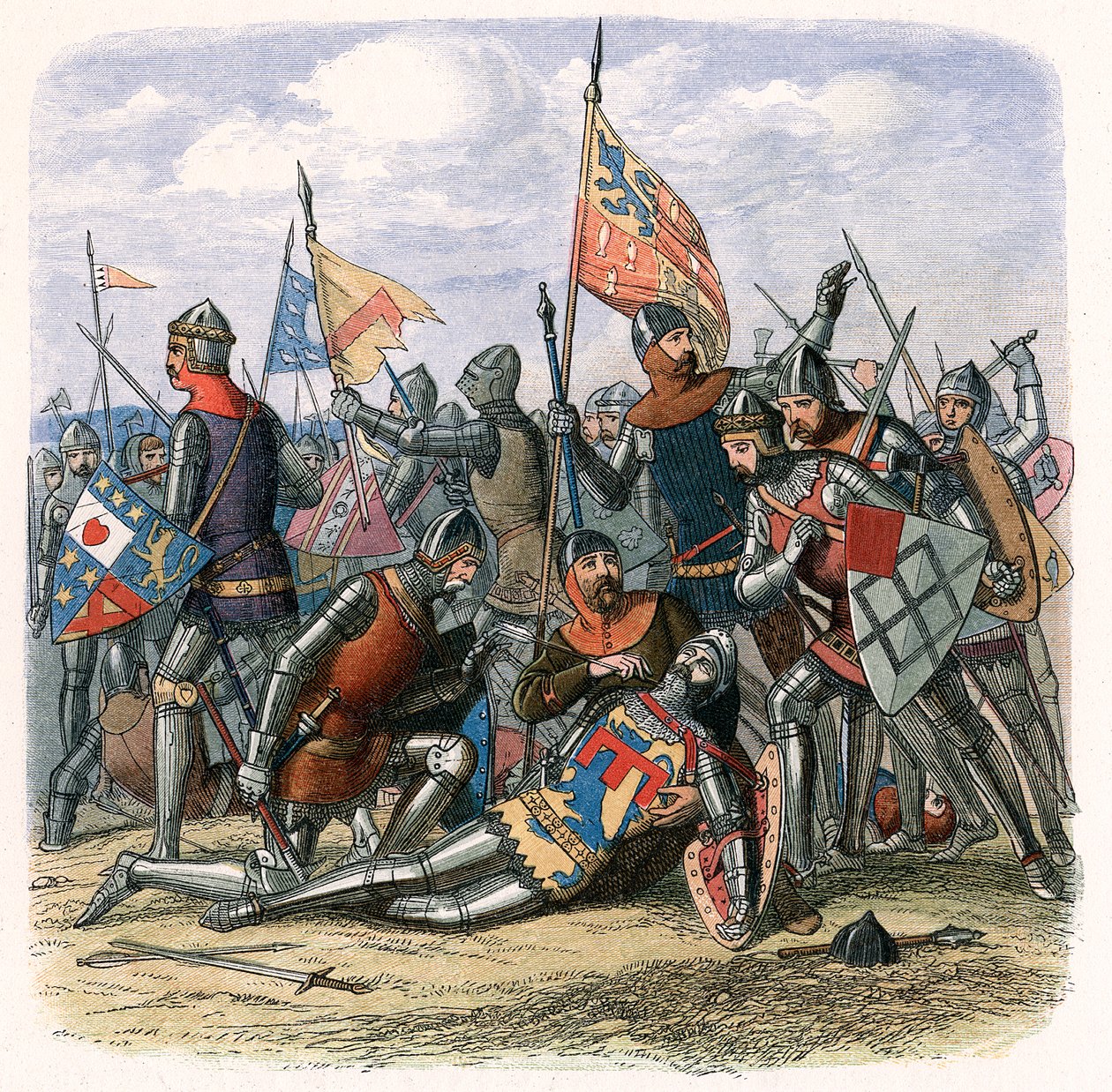 Henry Percy Harry Hotspurs död i slaget vid Shrewsbury, 21 juli 1403, c1860 av Unbekannt
