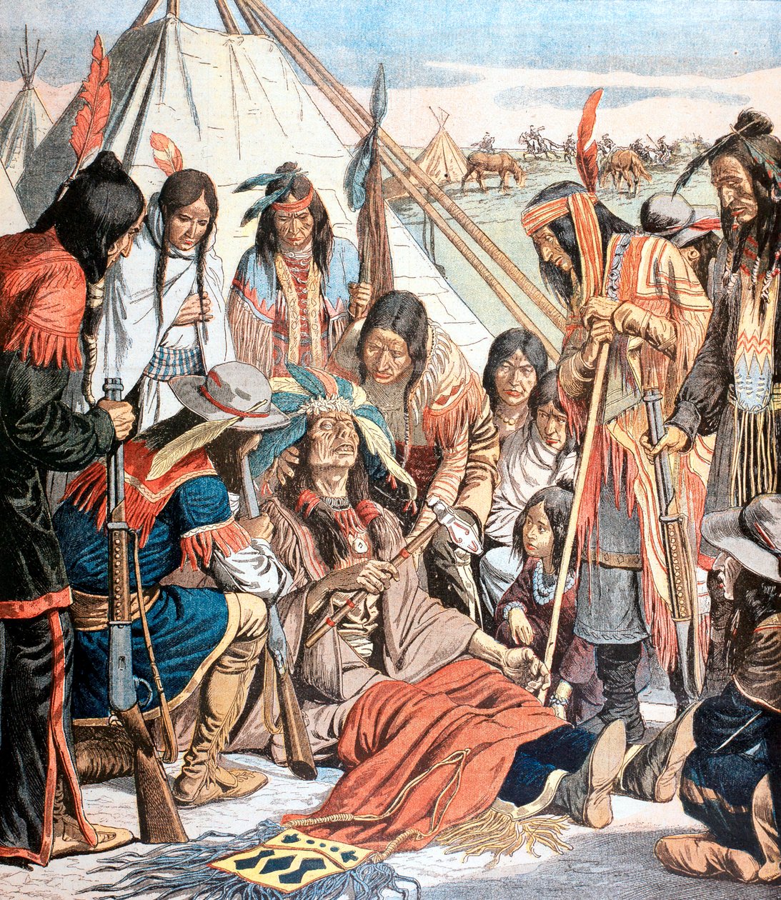 Josephs chef för Nez-Perce död, 1877 1904 av Unbekannt