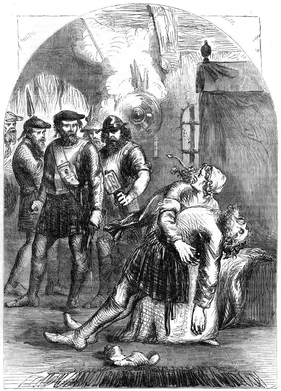 Mac Ians död, massakern på Glencoe, 1692, 1800-talet av Unbekannt