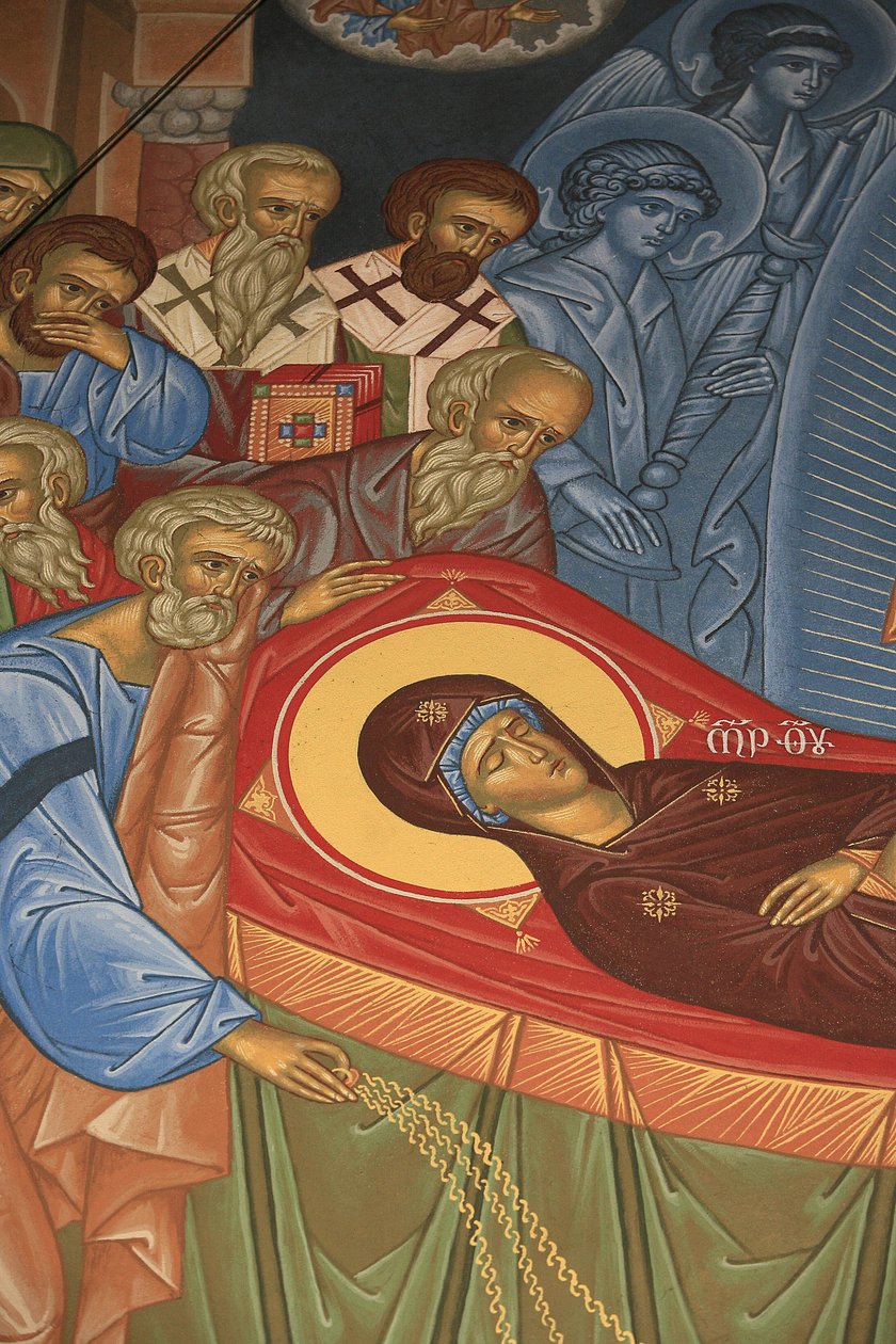 Marias död. Saint-Antoine-le-Grand ortodoxa kyrka Saint-Laurent-en-Royans Frankrike av Unbekannt