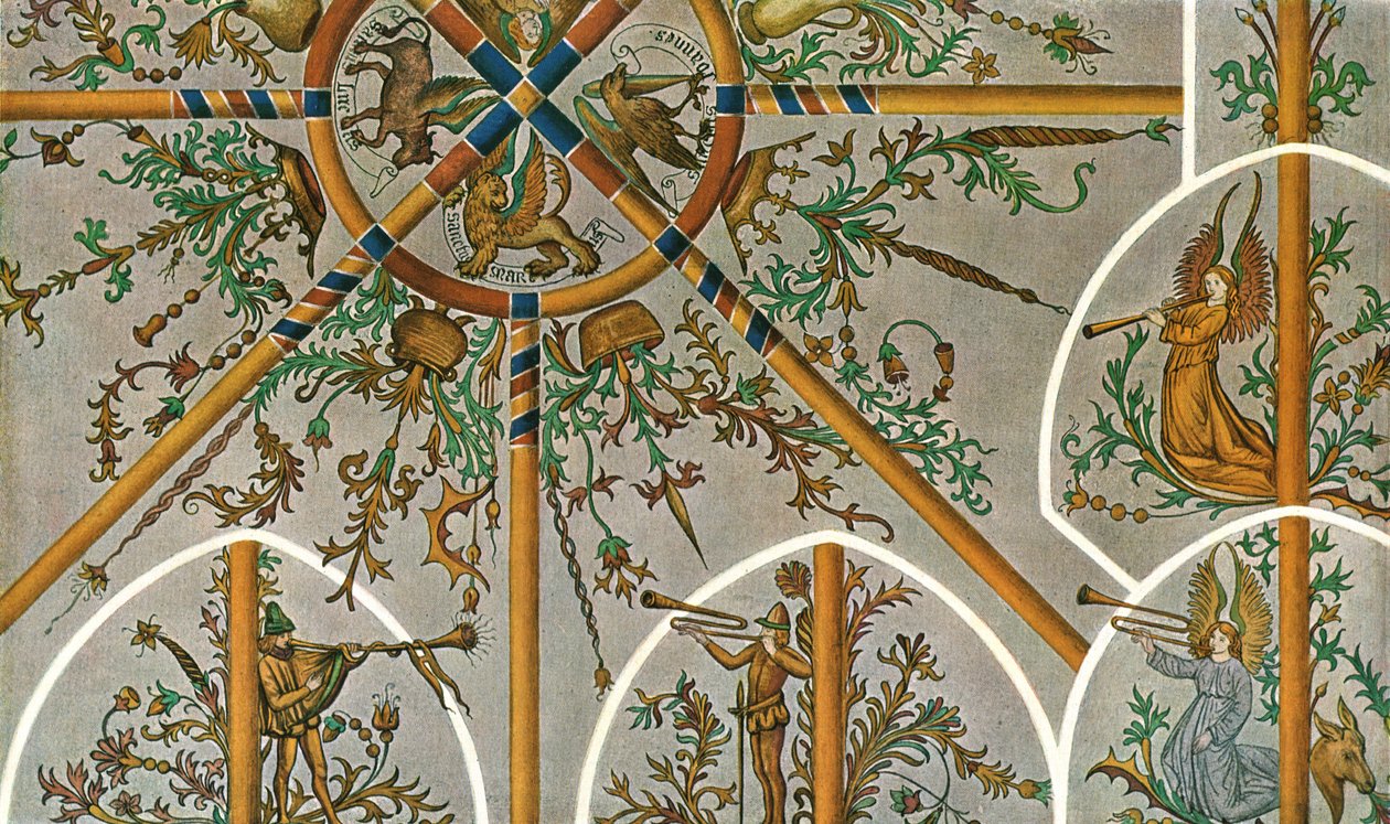Utsmyckning i Stedum Church, Groningen, Nederländerna, 1928. av Unbekannt