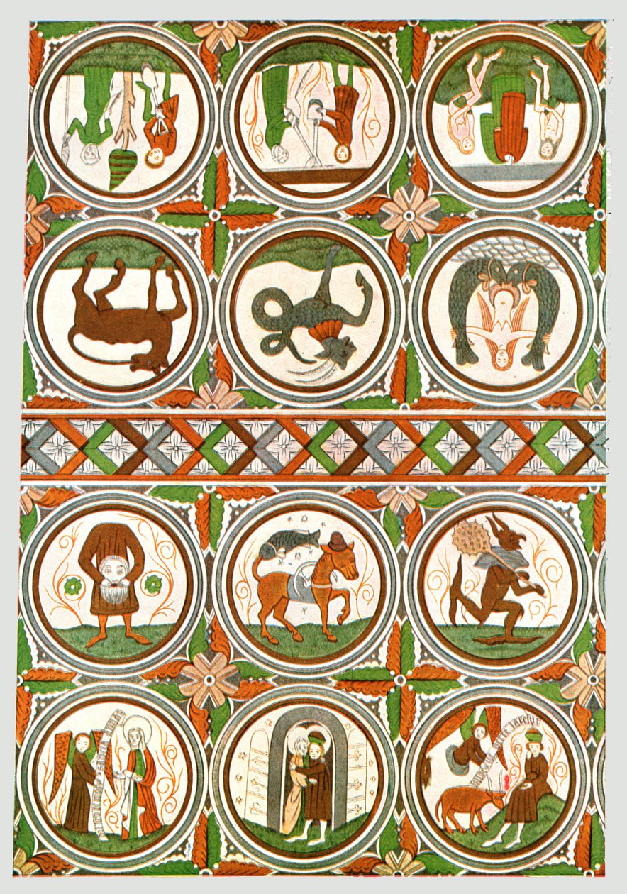 Decoration in Stora Råda Old Church, Västra Götaland, Sweden, 1928. av Unbekannt
