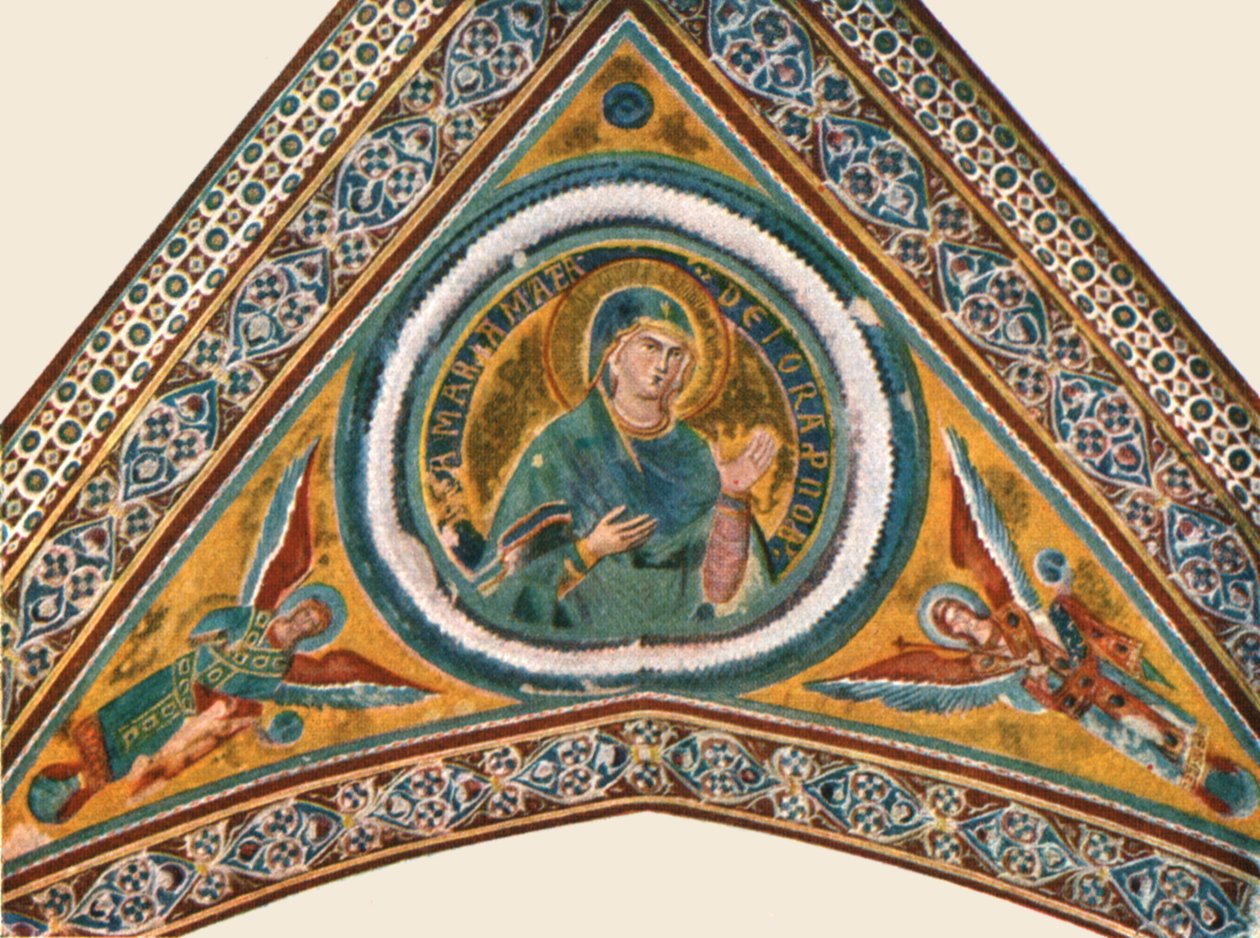 Dekoration i basilikan Saint Francis, Assisi, Italien, 1928. av Unbekannt
